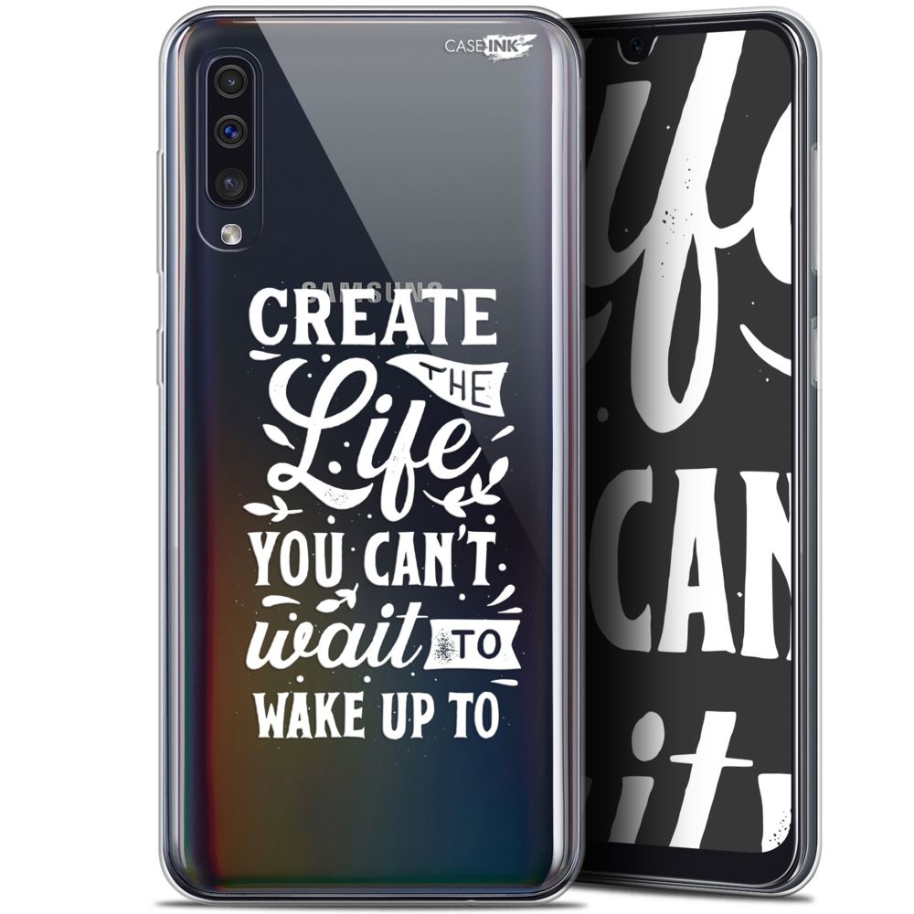 Caseink - Coque arrière Samsung Galaxy A50 (6.4 ) Gel HD [ Nouvelle Collection - Souple - Antichoc - Imprimé en France] Wake Up Your Life - Coque, étui smartphone