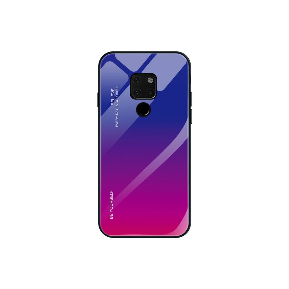 marque generique - Coque en Verre à gradient Anti-rayures pour Honor 10 Lite - Violet&Rouge - Autres accessoires smartphone