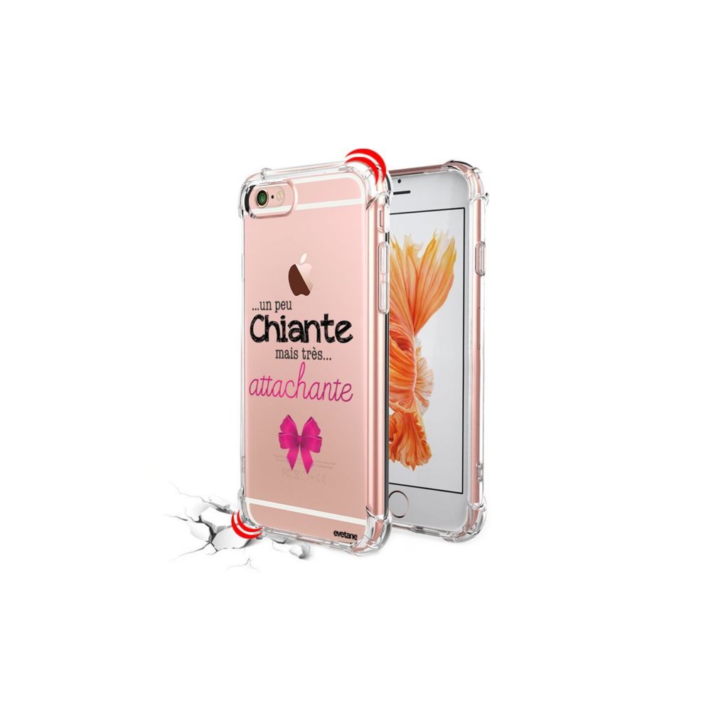 Evetane - Coque iPhone 6/6S anti-choc souple avec angles renforcés transparente Un peu chiante tres attachante Evetane - Coque, étui smartphone