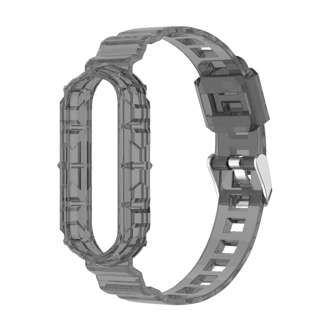 Avizar - Bracelet Xiaomi Mi Band 6 et 5 Sport Silicone antichoc Sangle de 24cm Noir - Accessoires montres connectées