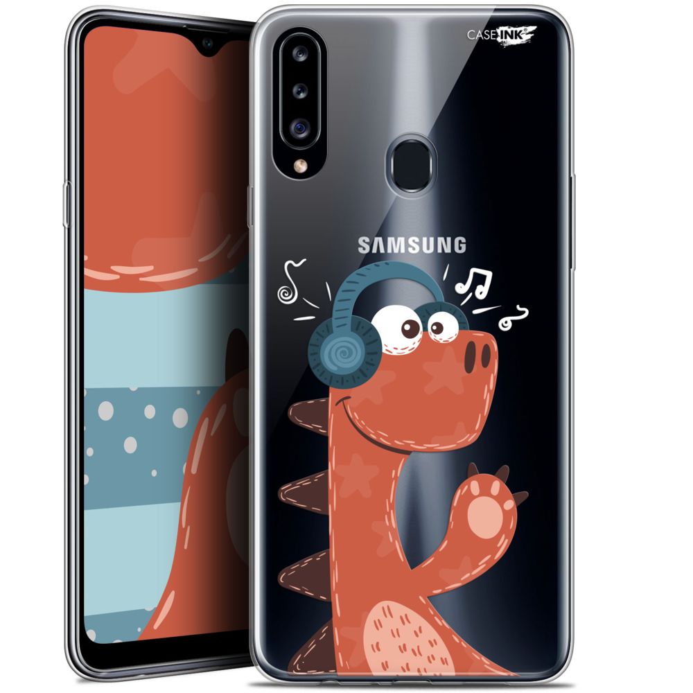Caseink - Coque arrière Samsung Galaxy A20s (6.5 ) Gel HD [ Nouvelle Collection - Souple - Antichoc - Imprimé en France] Sketchy Dinausaure - Coque, étui smartphone