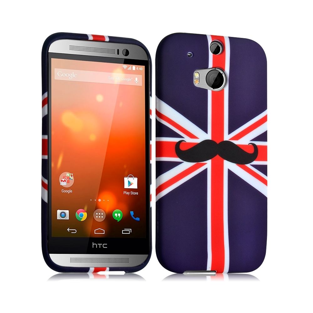 Karylax - Housse Etui Coque Semi Rigide pour HTC One M8 avec motif KJ22 + Film de Protection - Autres accessoires smartphone