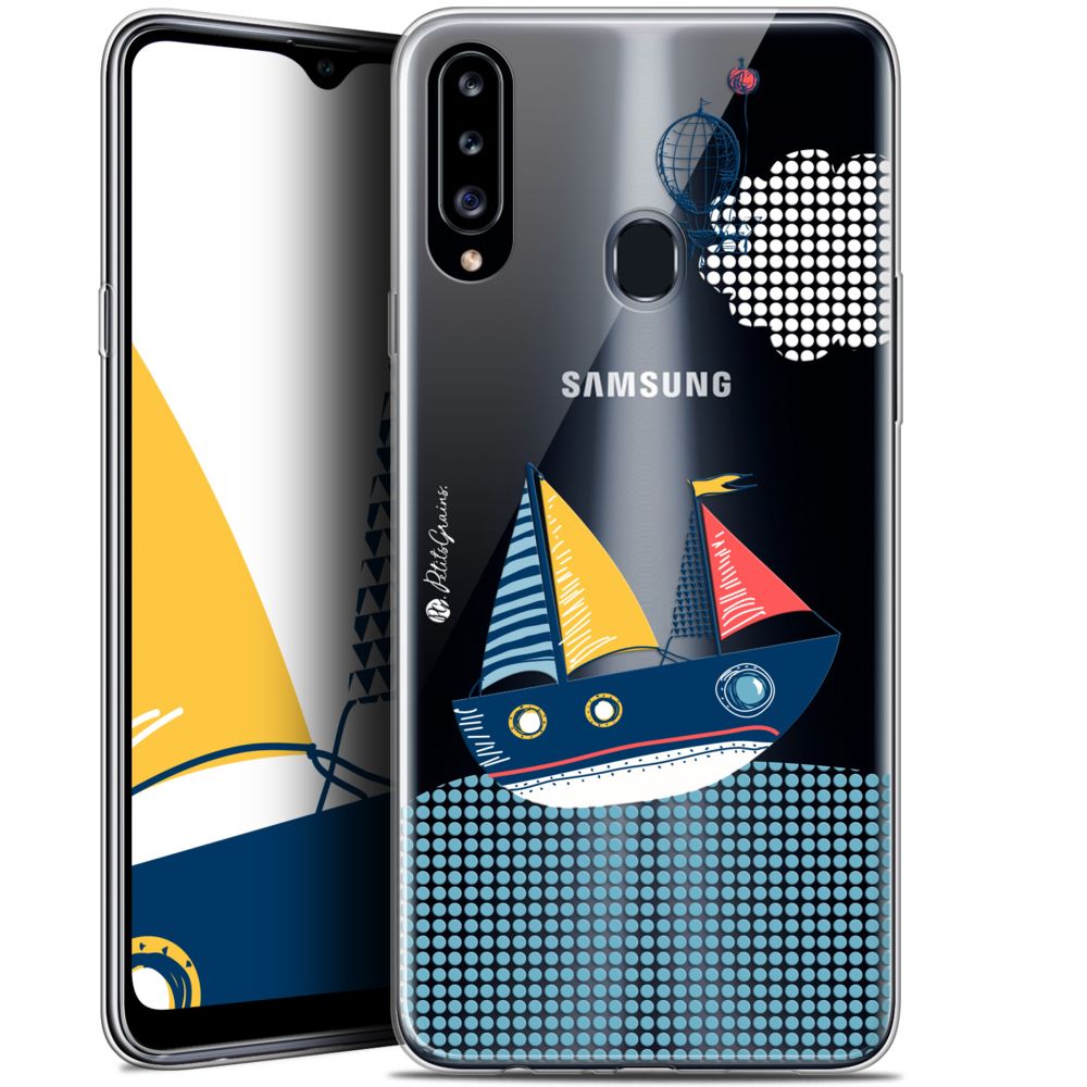 Caseink - Coque Pour Samsung Galaxy A20s (6.5 ) [Gel HD Collection Petits Grains ? Design MVE Le Bateau - Souple - Ultra Fin - Imprimé en France] - Coque, étui smartphone