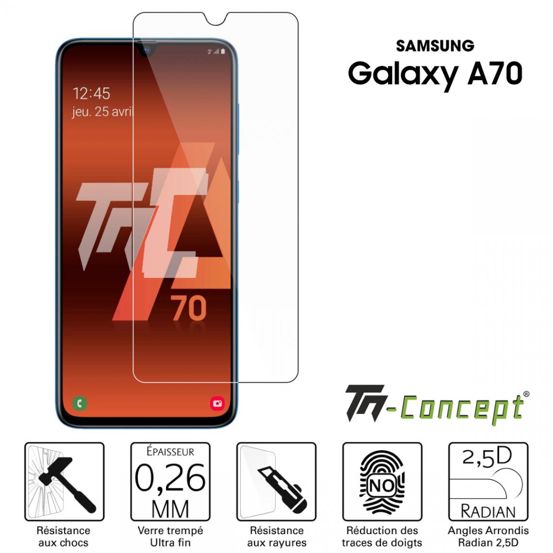 Tm Concept - Verre trempé - Samsung Galaxy A70 - TM Concept® - Protection écran smartphone