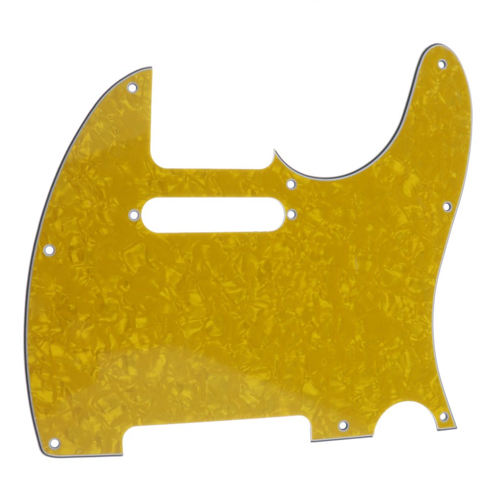 marque generique - plaque de protection pickguard guitare électrique jaune - Accessoires instruments à cordes