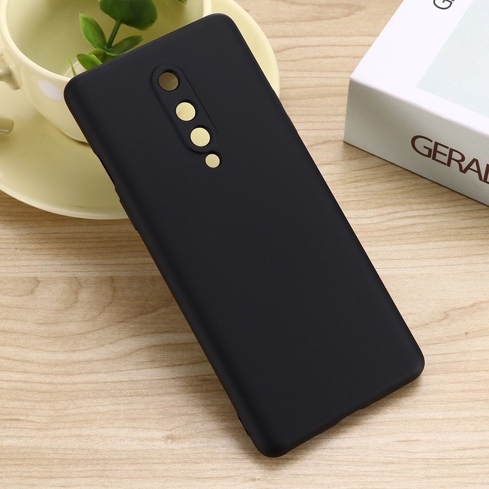Generic - Coque en silicone liquide souple noir pour votre OnePlus 8 - Coque, étui smartphone