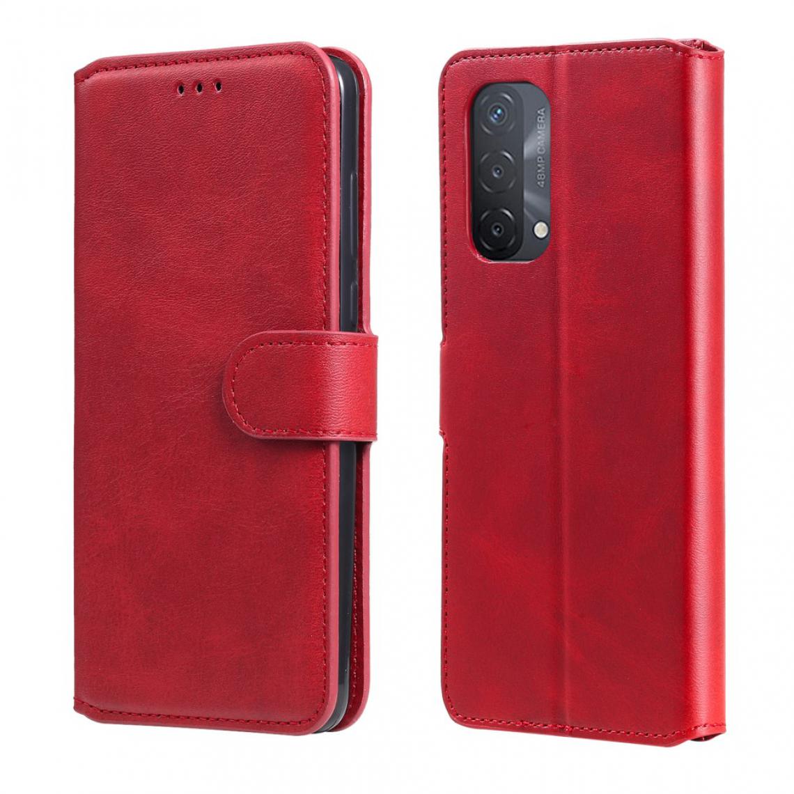 Other - Etui en PU avec support rouge pour votre Oppo A93 5G - Coque, étui smartphone