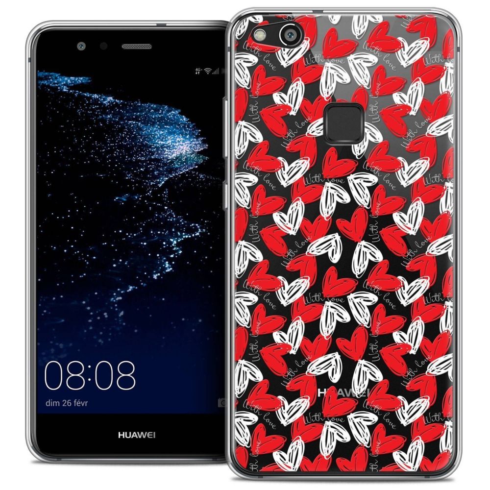 Caseink - Coque Housse Etui Huawei P10 LITE (5.2 ) [Crystal Gel HD Collection Love Saint Valentin Design With Love - Souple - Ultra Fin - Imprimé en France] - Coque, étui smartphone