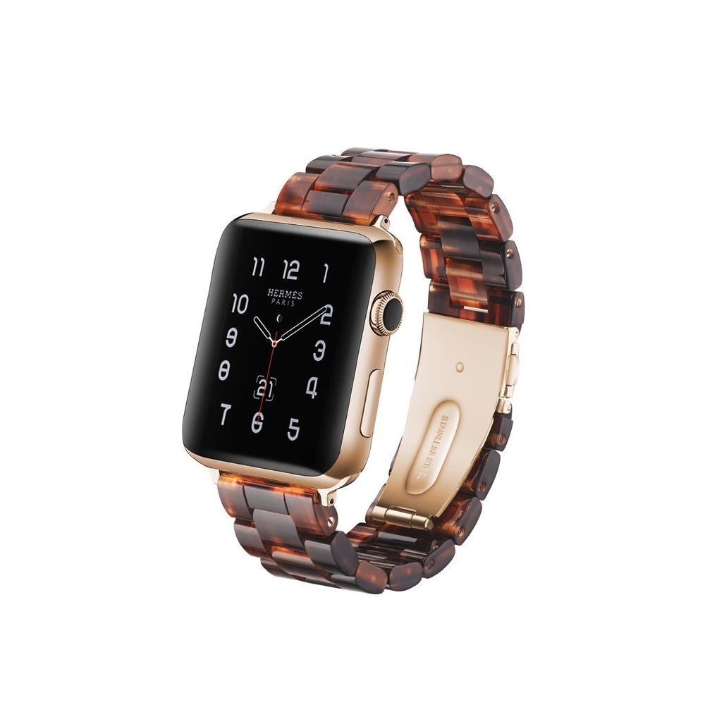 Wewoo - Bracelet de montre en résine Simple Fashion pour Apple Watch séries 5 et 4 40 mm et séries 3 et 2 et 1 38 mm rouge foncé - Accessoires montres connectées