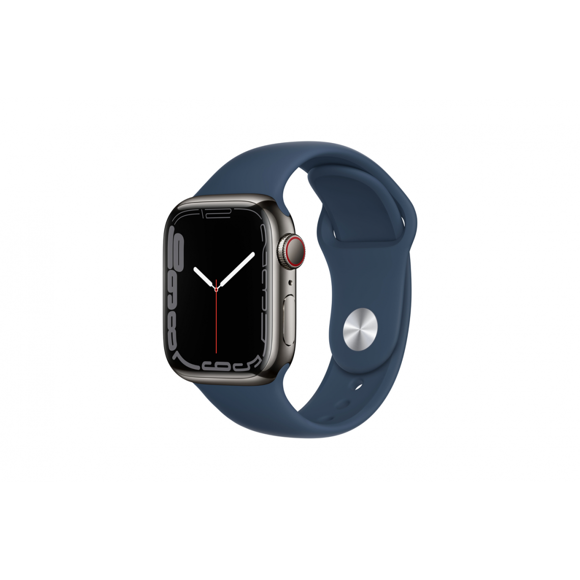 Apple - Montre connectée APPLE WATCH S7 ACIER 41 GRAPHITE SPORT BLEU - Apple Watch