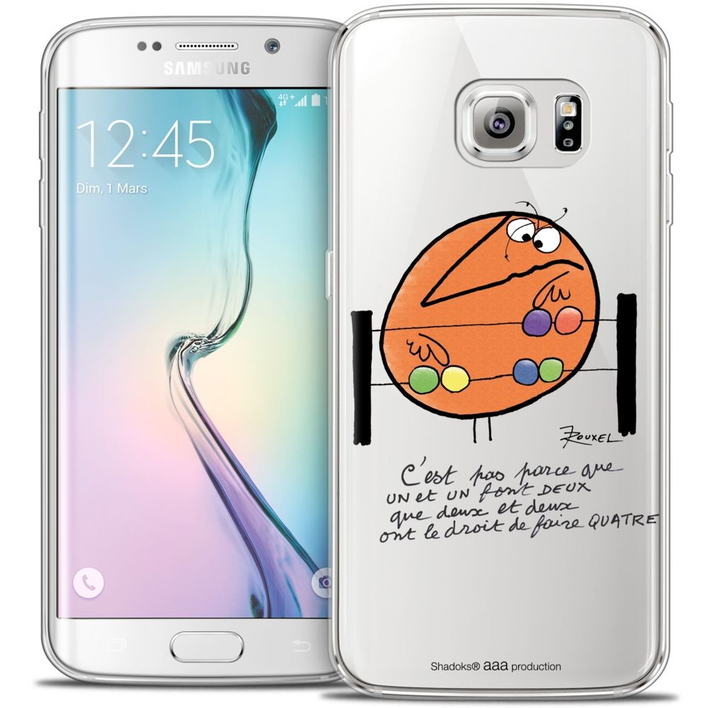 Caseink - Coque Housse Etui Samsung Galaxy S6 Edge [Crystal HD Collection Les Shadoks ? Design Mathématique - Rigide - Ultra Fin - Imprimé en France] - Coque, étui smartphone