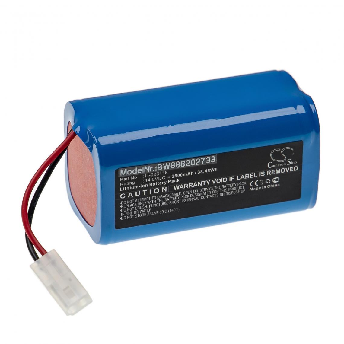 Vhbw - vhbw Batterie remplacement pour myVacBot Li-026418 pour aspirateur, robot électroménager (2600mAh, 14,8V, Li-ion) - Accessoire entretien des sols