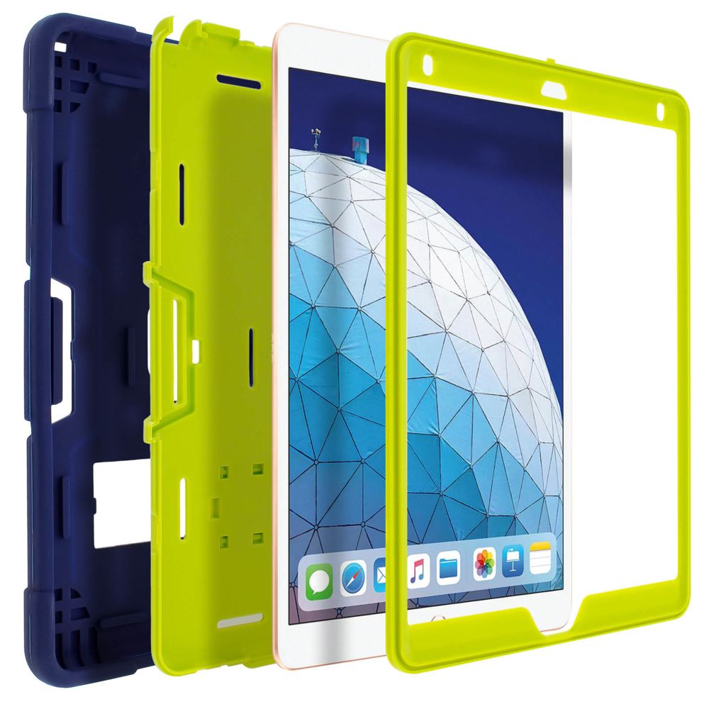 Avizar - Coque iPad Pro 10.5 et iPad Air 2019 Protection Bi-matières Béquille - Bleu nuit - Coque, étui smartphone