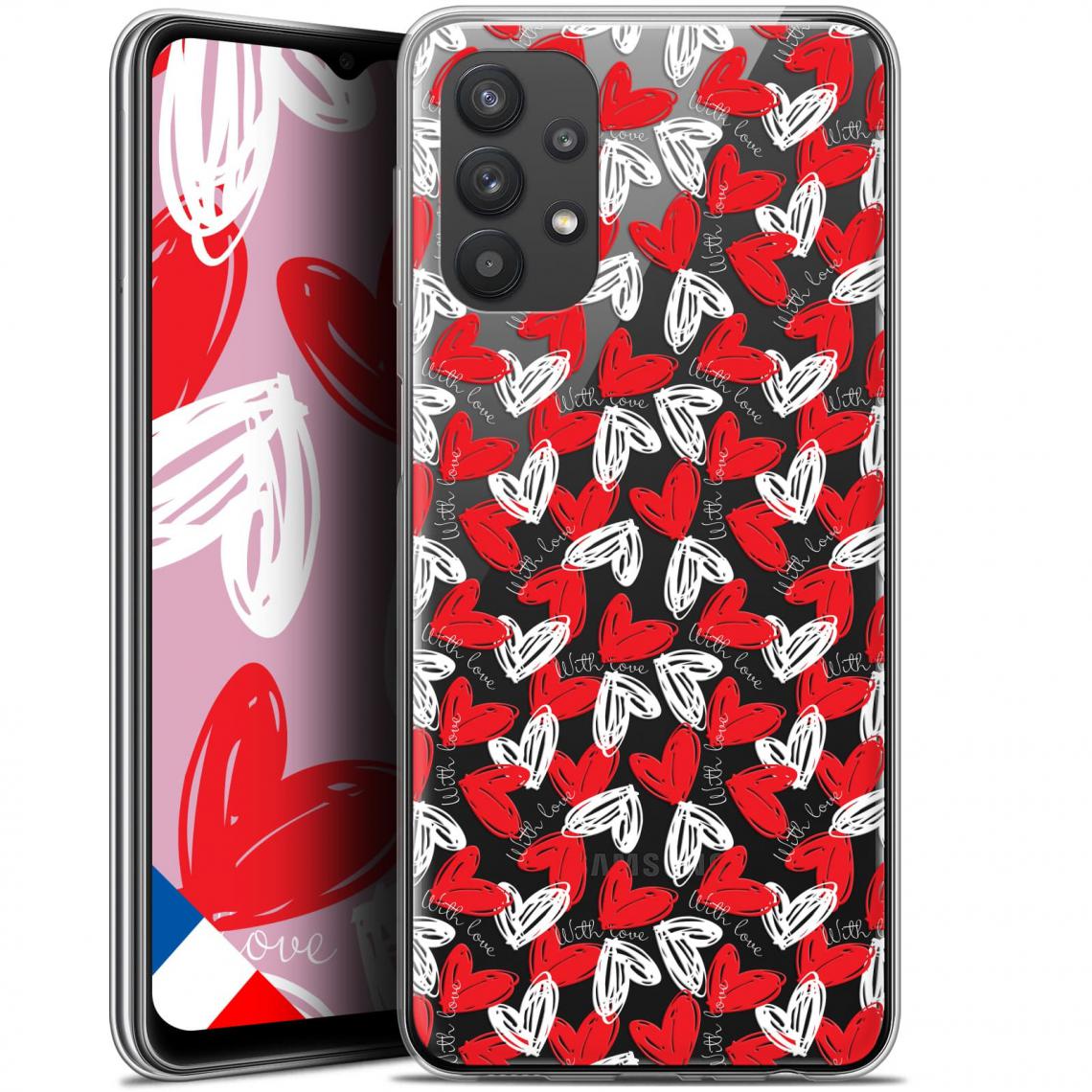 Caseink - Coque Pour Samsung Galaxy A32 5G (6.5 ) [Gel HD Collection Love Saint Valentin Design With Love - Souple - Ultra Fin - Imprimé en France] - Coque, étui smartphone