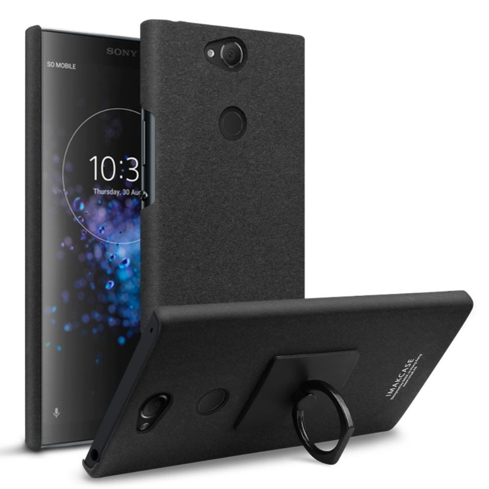 marque generique - Coque en TPU support d'anneau noir pour votre Sony Xperia XA2 Plus - Autres accessoires smartphone