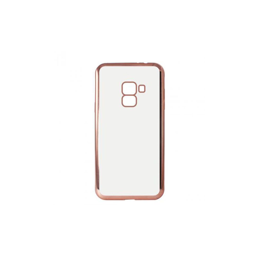 marque generique - Coque Arrière Samsng Galaxy A8 (2018) Transparente Rose Gold - Coque, étui smartphone