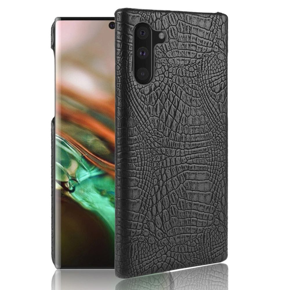 Wewoo - Coque Rigide Crocodile antichoc Texture PC + Etui PU pour Galaxy Note 10 Noir - Coque, étui smartphone