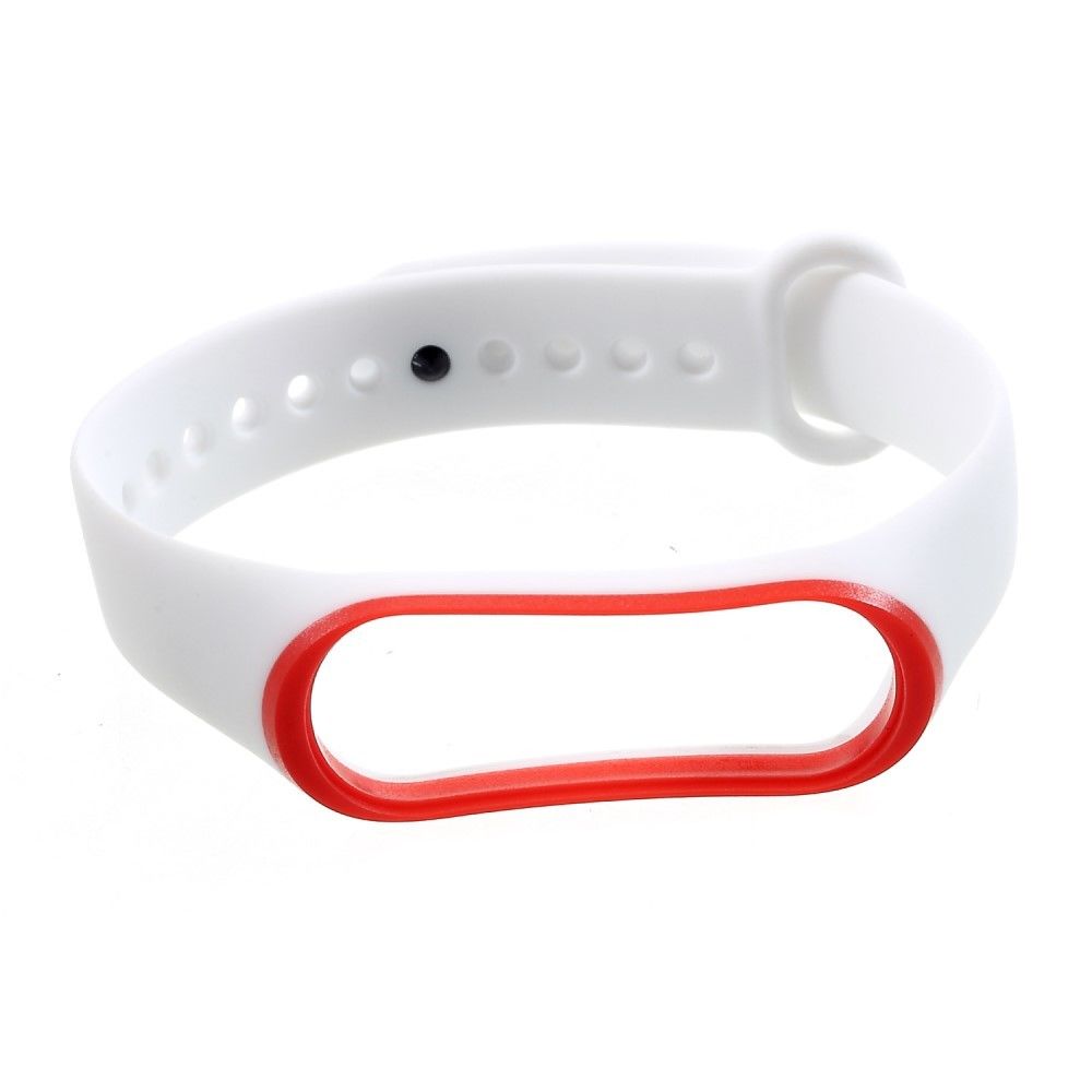 marque generique - Bracelet en silicone deux tons rouge blanc pour votre Xiaomi Mi Band 3 - Autres accessoires smartphone