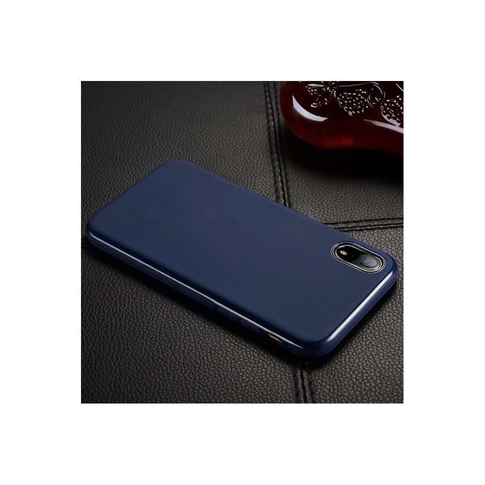 Wewoo - Coque Souple Étui TPU à aspiration magnétique série voiture de pour iPhone XR bleu - Coque, étui smartphone