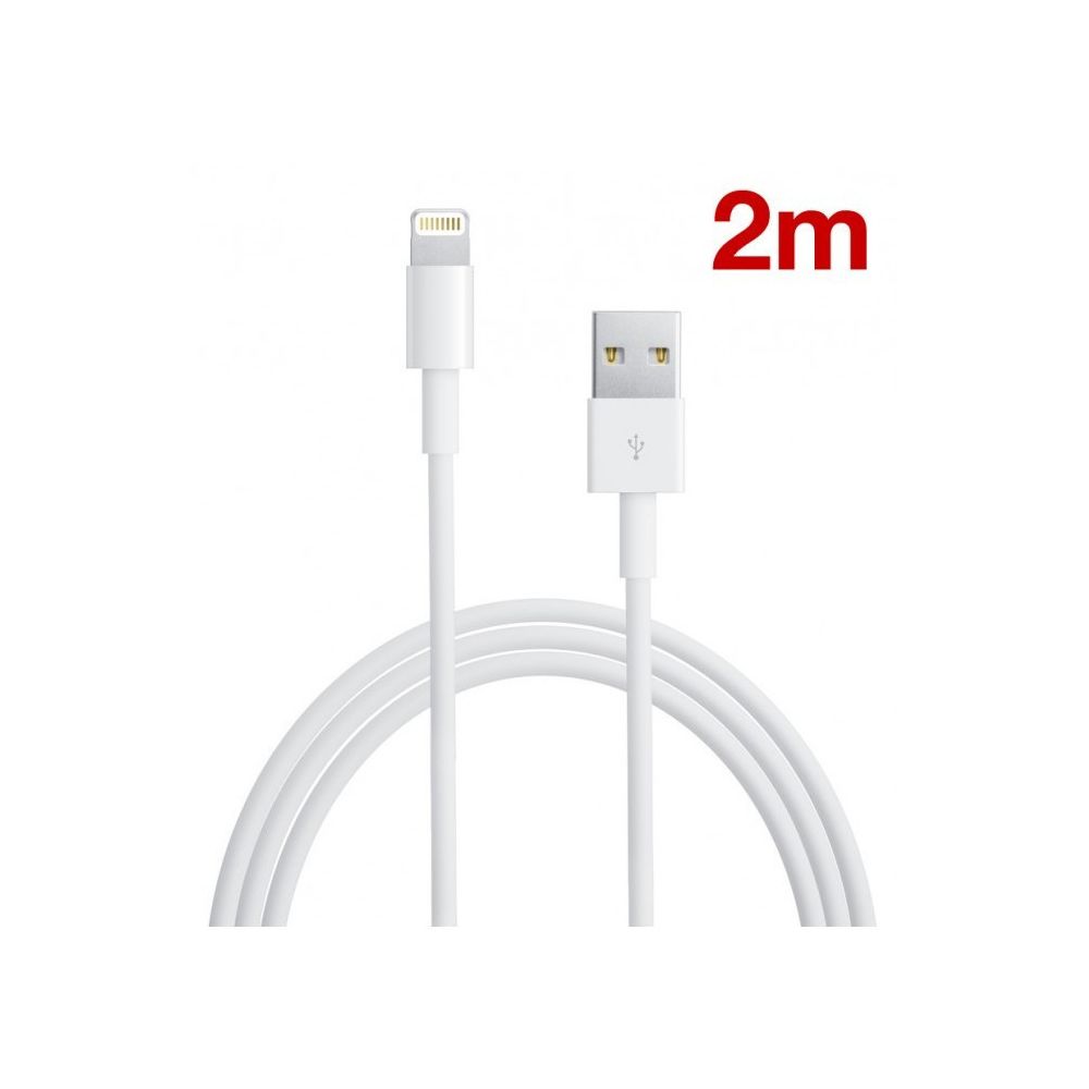 Apple - Câble Ligthing 2m pour iPhone 5 d'Origine APPLE data et charge - Autres accessoires smartphone
