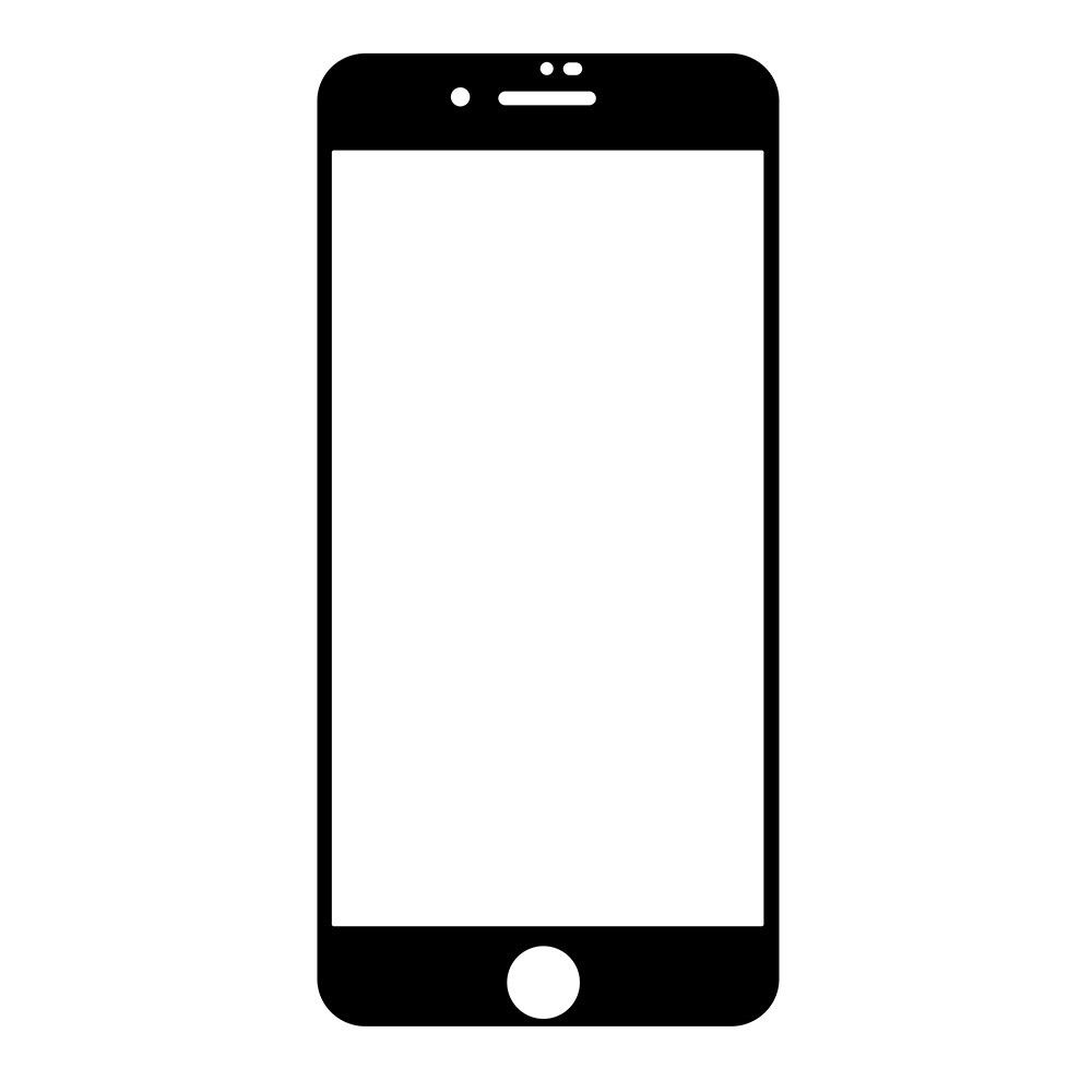 marque generique - Protecteur écran en verre trempé 9H impression en soie pleine noir pour votre Apple iPhone 8 Plus/7 Plus 5.5 pouces - Protection écran smartphone