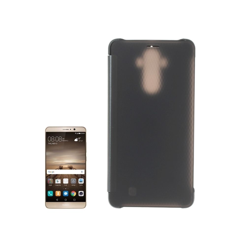 Wewoo - Housse Étui Transparent et noir pour Huawei Mate 9 en cuir Flip horizontale avec fonction sommeil / réveil - Coque, étui smartphone