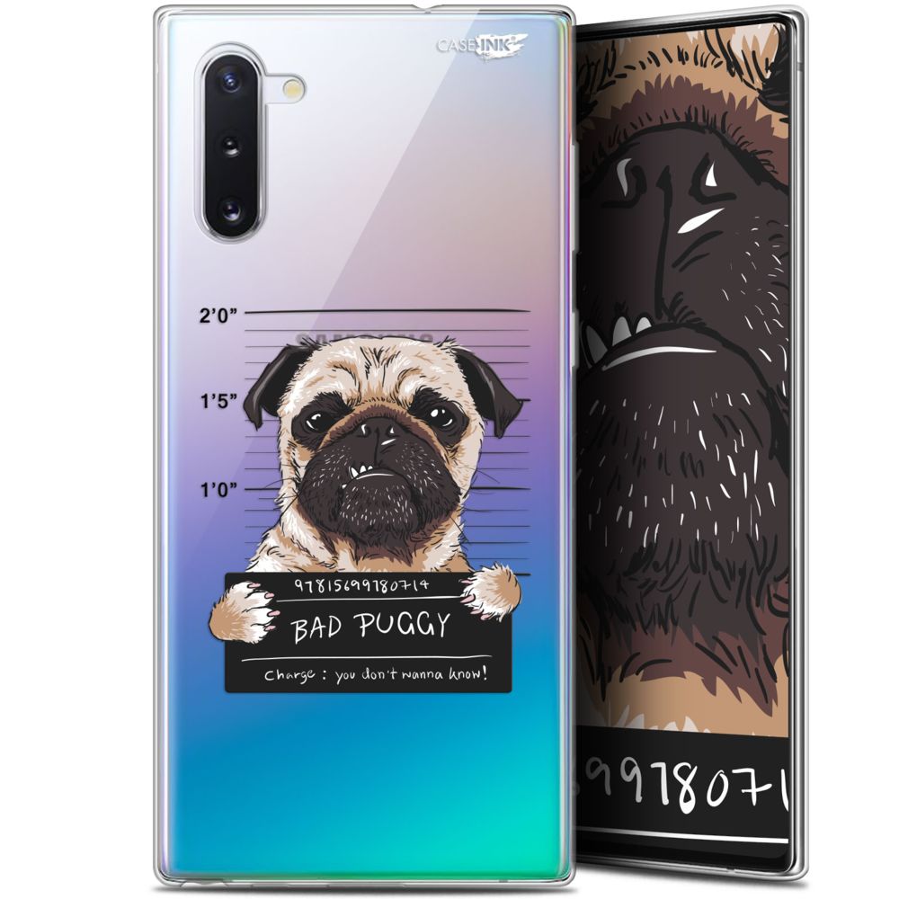 Caseink - Coque arrière Samsung Galaxy Note 10 (6.3 ) Gel HD [ Nouvelle Collection - Souple - Antichoc - Imprimé en France] Beware The Puggy Dog - Coque, étui smartphone