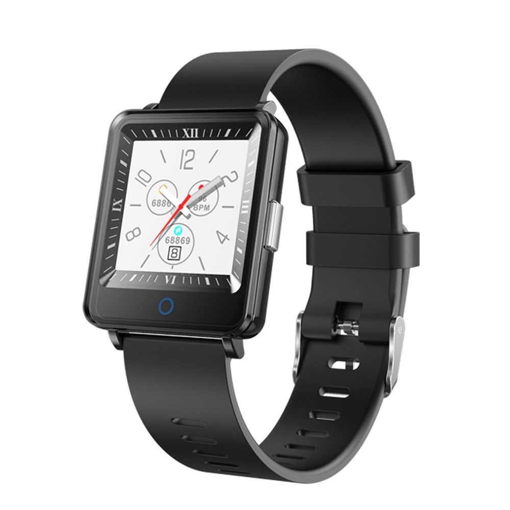 Wewoo - Bracelet connecté V16 1,2 pouces IPS double écran Smartwatch IP67 étanchebracelet en siliconerappel des appels de soutien / surveillance de la fréquence cardiaque / de la pression artérielle / du sommeil / de l'oxygène dans le sang noir - Bracelet connecté