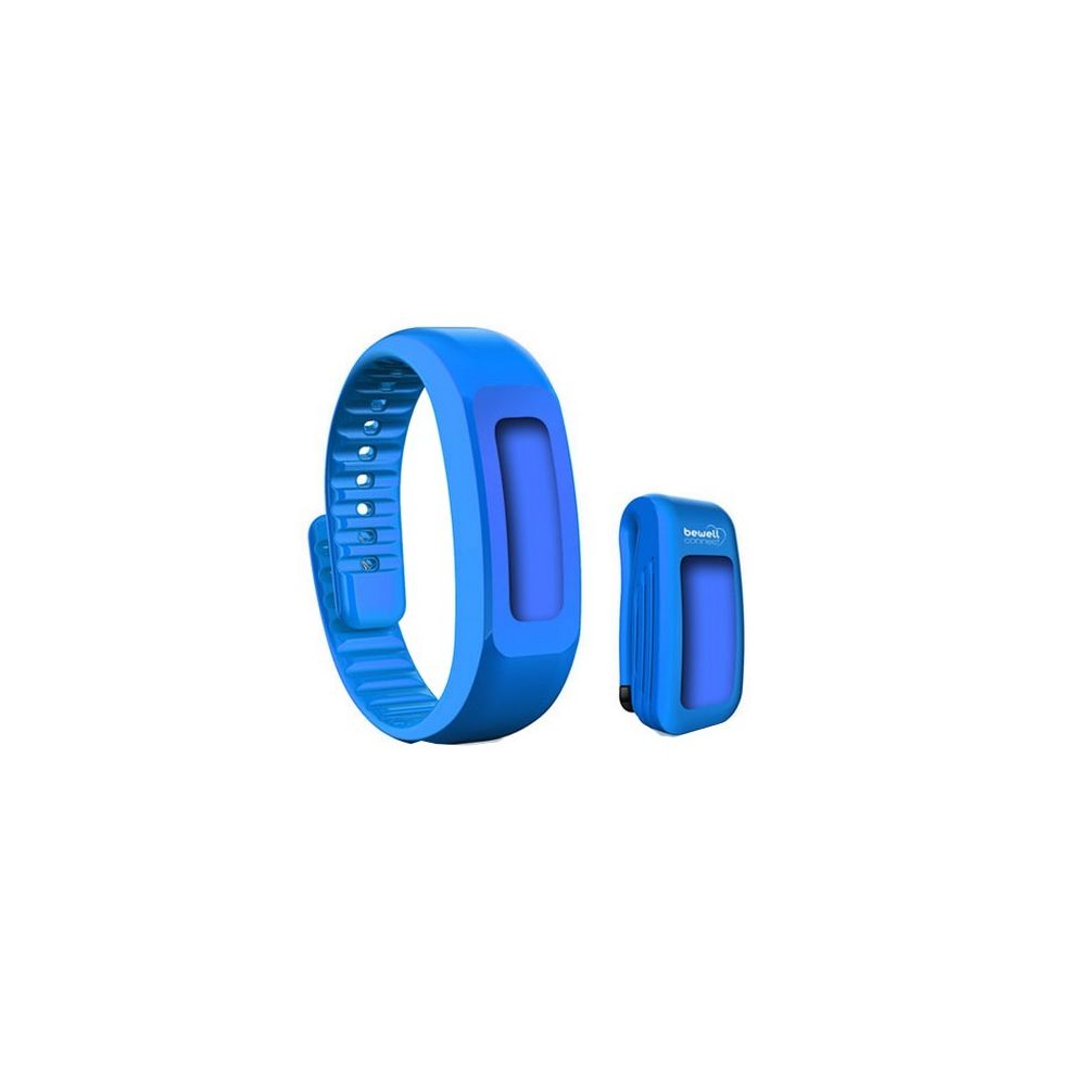 Bewell Connect - My Coach tracker bracelet et clip ceinture bleu - Montre connectée