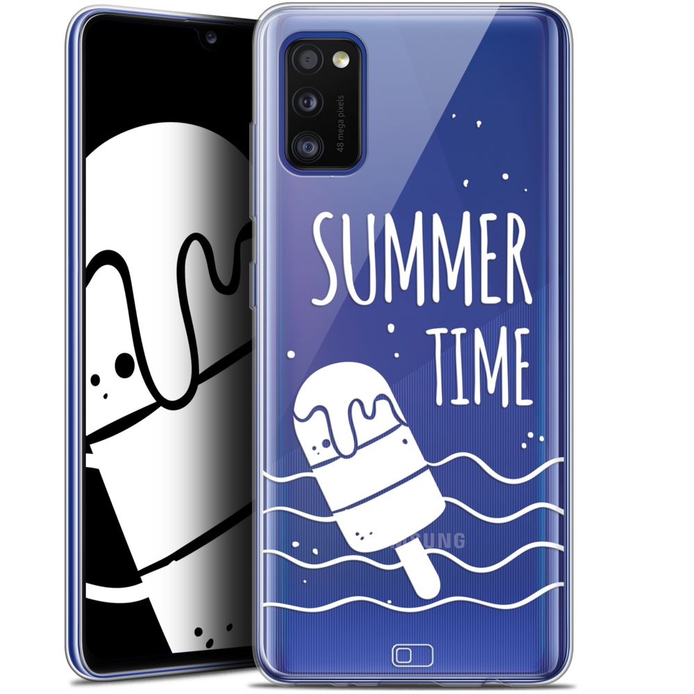 Caseink - Coque Pour Samsung Galaxy A41 (6.1 ) [Gel HD Collection Summer Design Summer Time - Souple - Ultra Fin - Imprimé en France] - Coque, étui smartphone