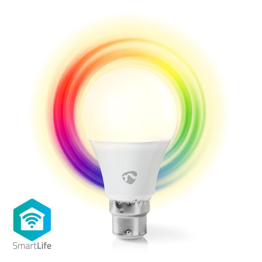 Nedis - Ampoule LED Intelligente Wi-Fi - Pleine Couleur et Blanc Chaud - B22 - Ampoule connectée