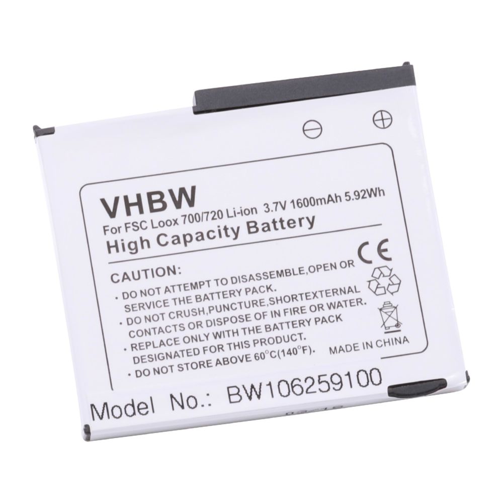 Vhbw - vhbw batterie remplace Fujitsu-Siemens CS-FL720SL, PL700MB pour smartphone tablette Notepad PDA assistant personnel (1600mAh, 3,7V, Li-Ion) - Batterie téléphone