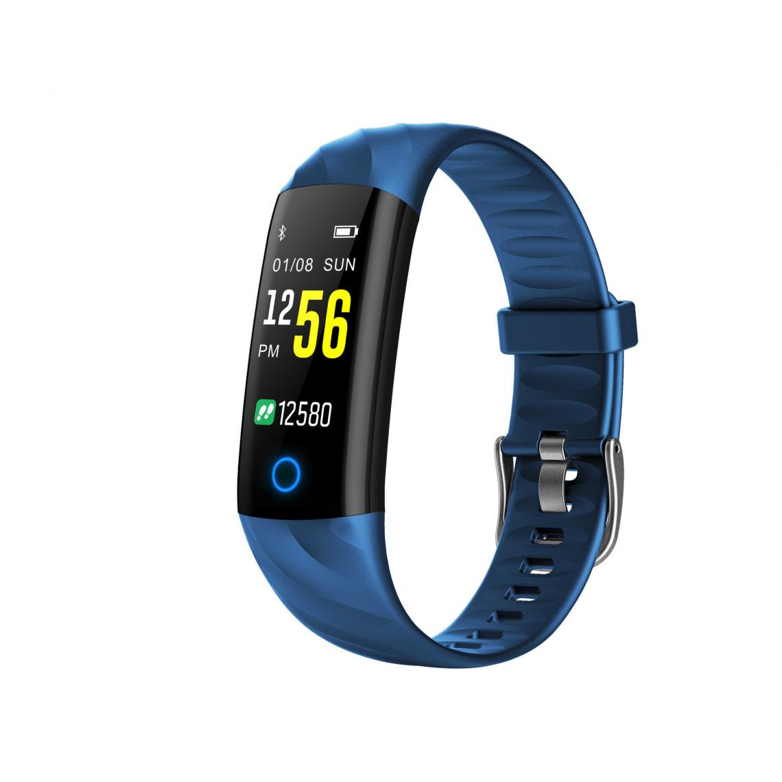 Chronotech Montres - Chronus Smart Watch IP68 Waterproof Activity Tracker with Heart Rate Monitor Step Calories Counter Sleep Pedometer Watch (Blue) - Montre connectée