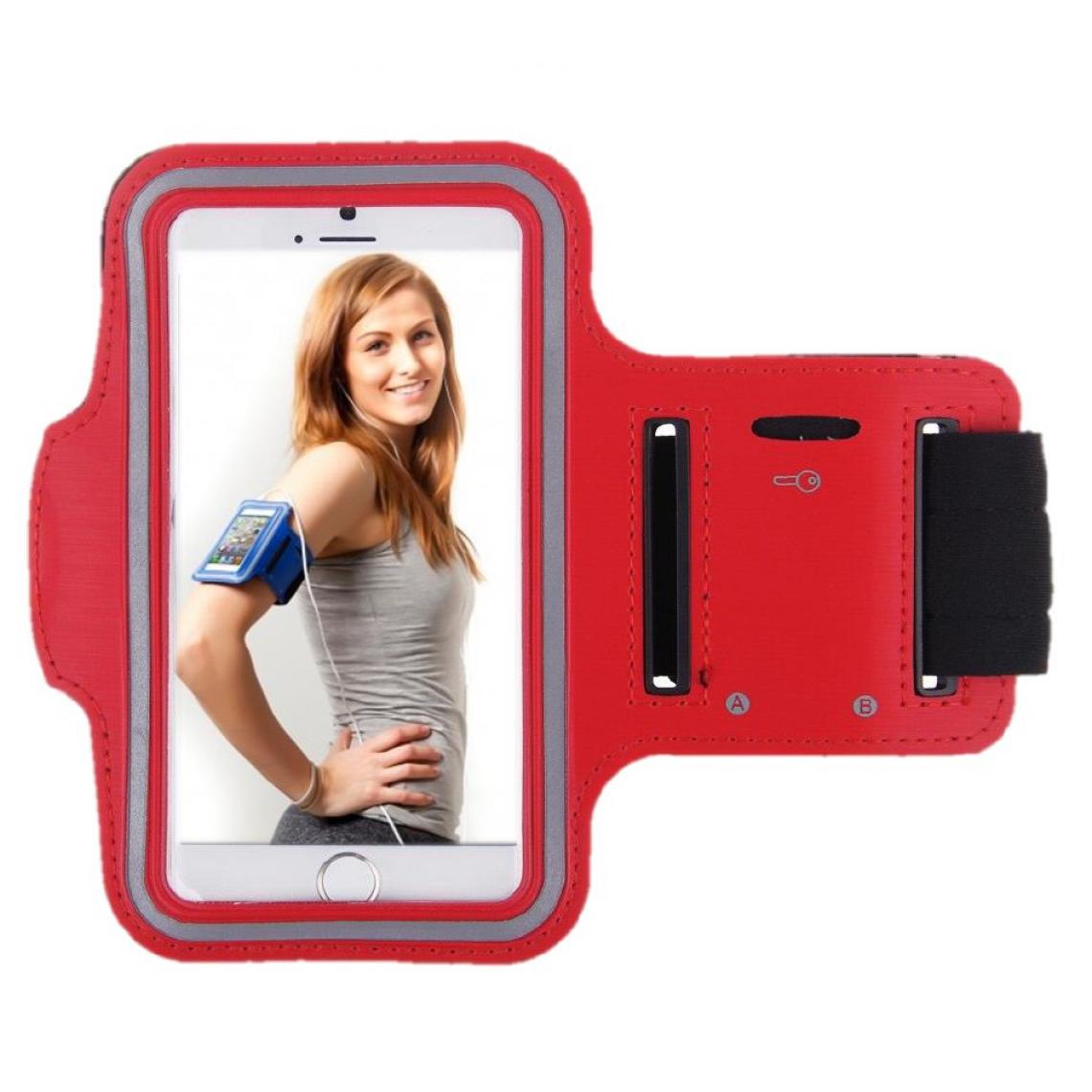 Shot - Brassard Sport pour SAMSUNG Galaxy Note 10 Lite Courir Respirant Housse Etui Running T8 (ROUGE) - Coque, étui smartphone