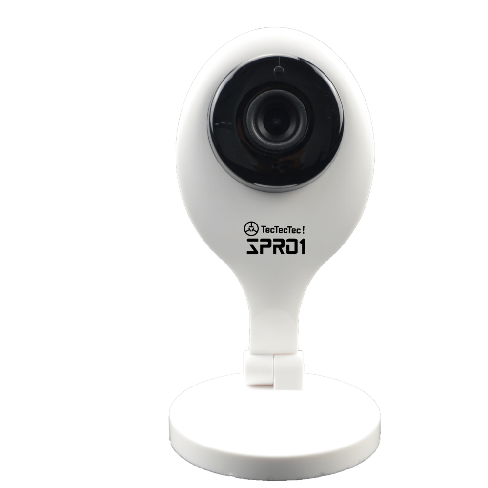 Tectectec - TecTecTec SPRO1 caméra surveillance WIFI HD camera de sécurité infrarouge avec alarme, détecteur de mouvement, micro et haut parleur - Caméra de surveillance connectée