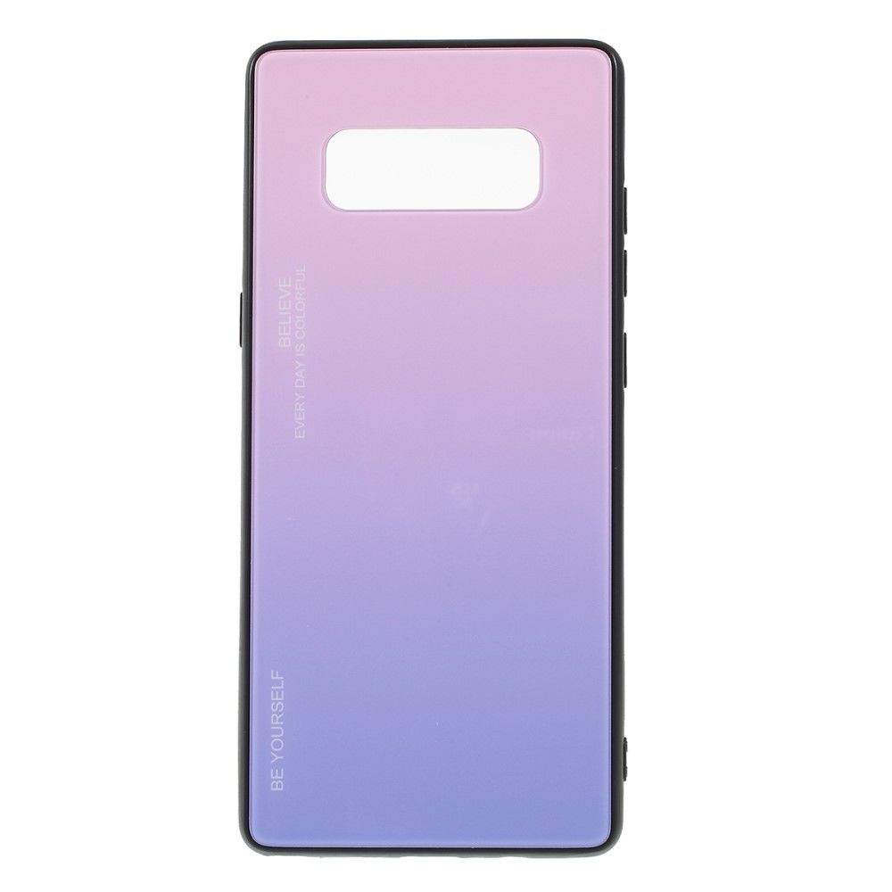 marque generique - Coque en TPU verre hybride dégradé rose-mauve pour votre Samsung Galaxy Note 8 N950 - Coque, étui smartphone