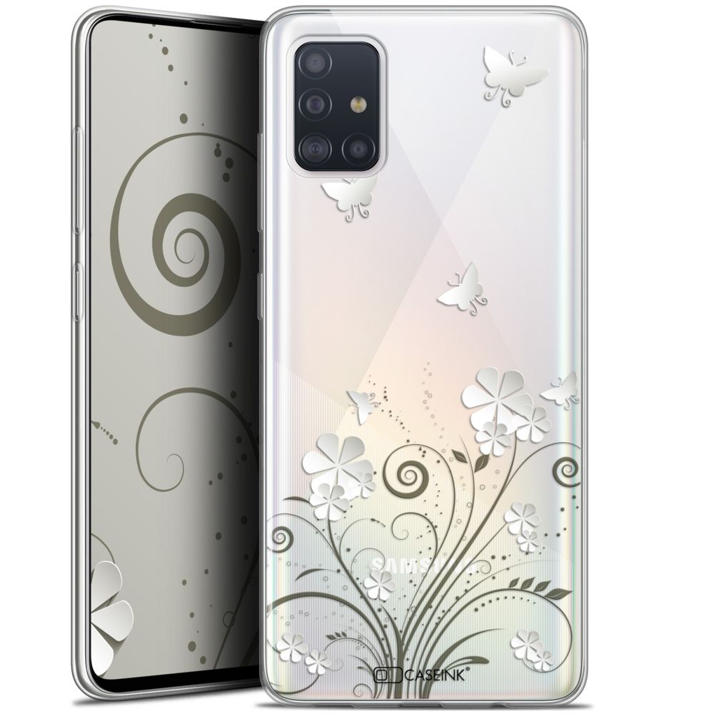 Caseink - Coque Pour Samsung Galaxy A51 (A515) (6.5 ) [Gel HD Collection Summer Design Papillons - Souple - Ultra Fin - Imprimé en France] - Coque, étui smartphone