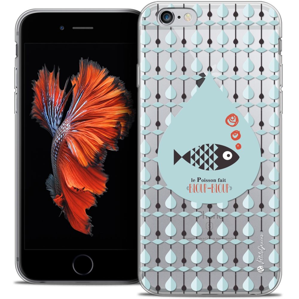 Caseink - Coque Housse Etui Apple iPhone 6/6s [Crystal HD Collection Petits Grains ? Design Le Poisson - Rigide - Ultra Fin - Imprimé en France] - Coque, étui smartphone