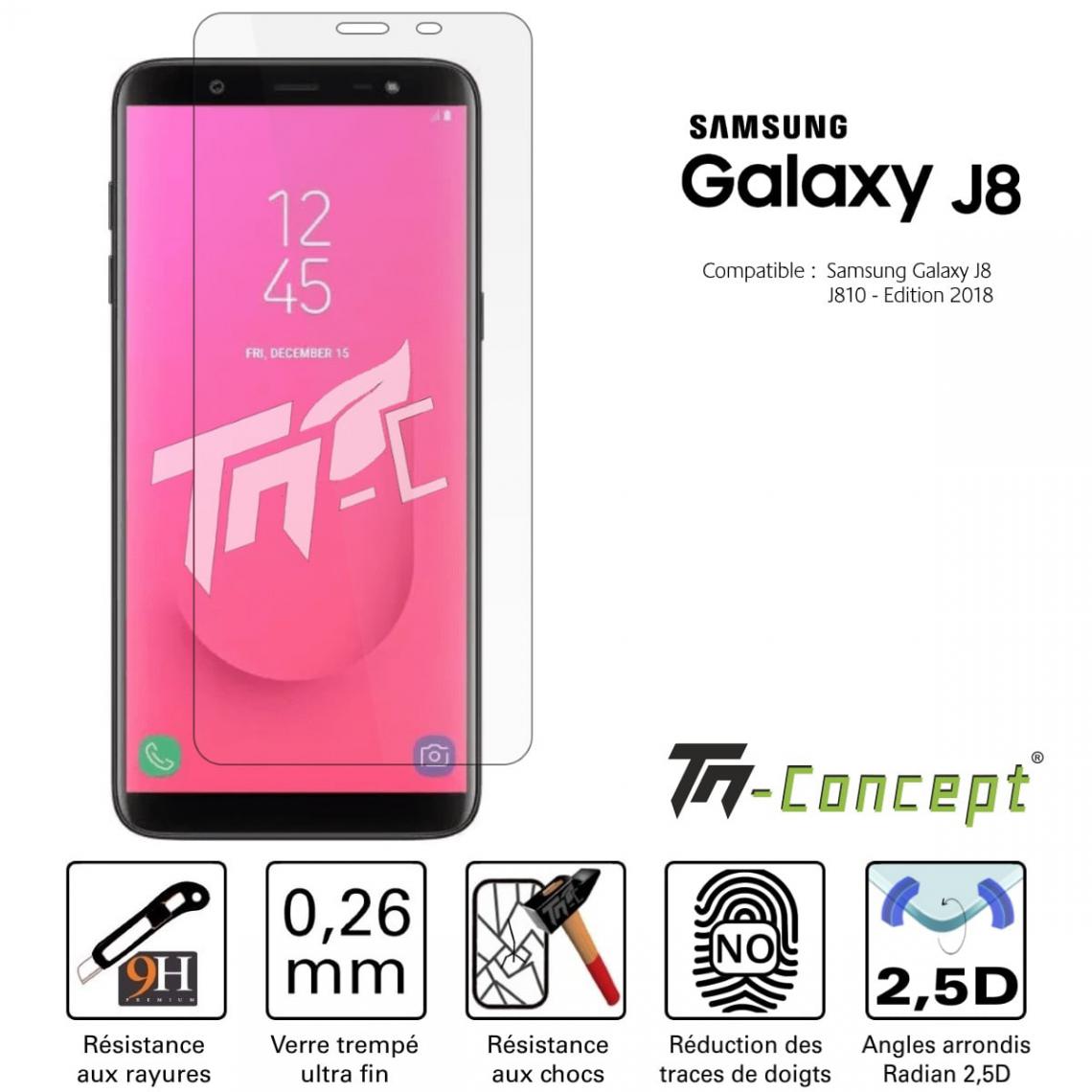 Tm Concept - Verre trempé - Samsung Galaxy J8 (2018) - TM Concept® - Protection écran smartphone