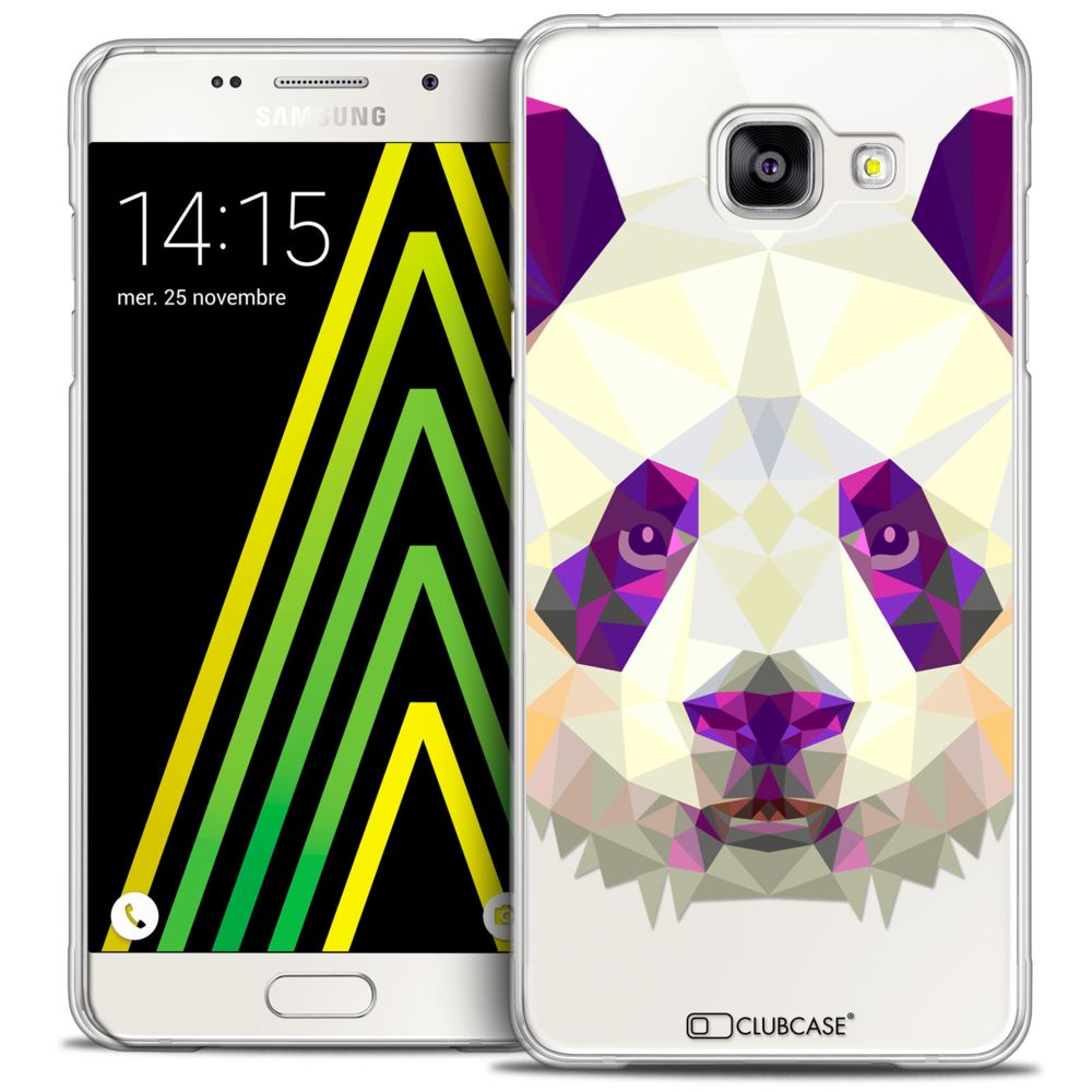 Caseink - Coque Housse Etui Galaxy A5 2016 (A510) [Crystal HD Polygon Series Animal - Rigide - Ultra Fin - Imprimé en France] - Panda - Coque, étui smartphone