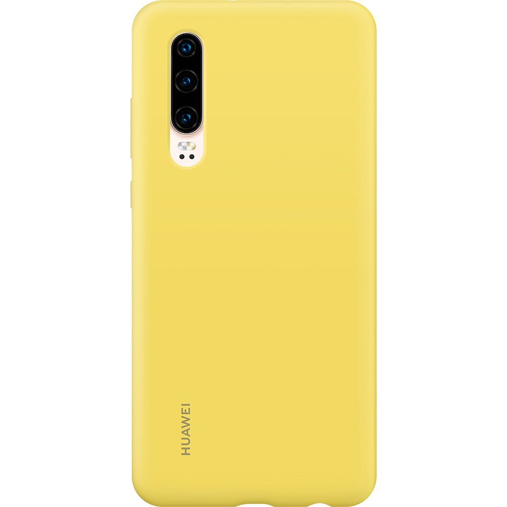 Huawei - Coque Silicone P30 - Jaune - Coque, étui smartphone