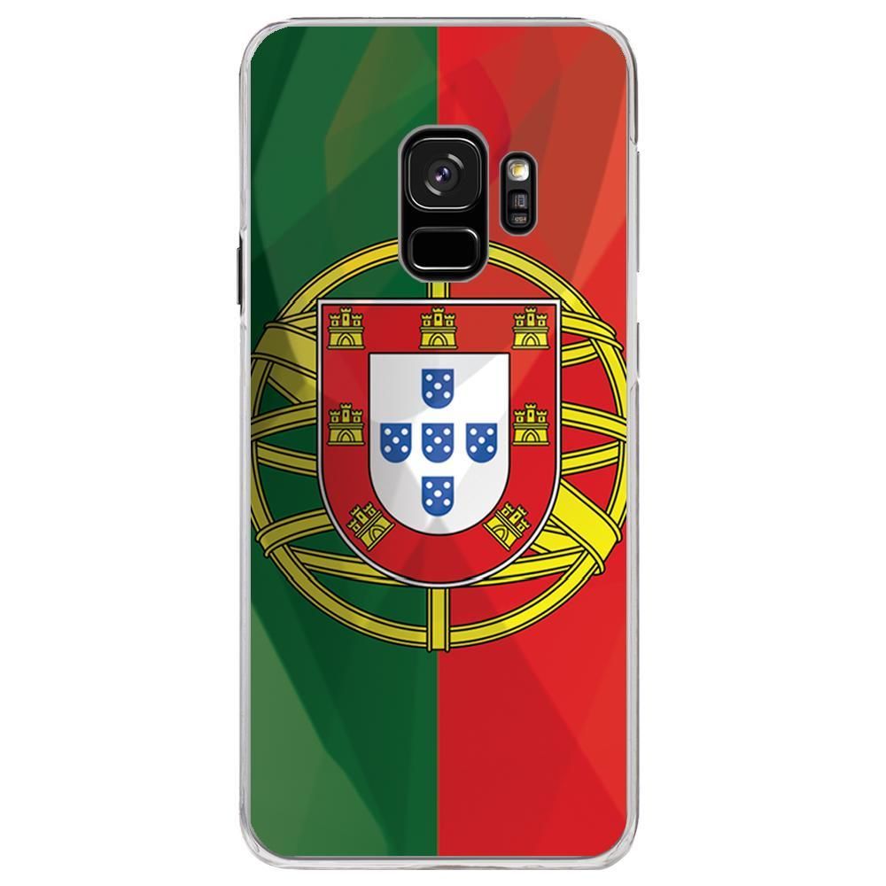 Kabiloo - Coque rigide transparente pour Samsung Galaxy S9 avec impression Motifs drapeau du Portugal - Coque, étui smartphone