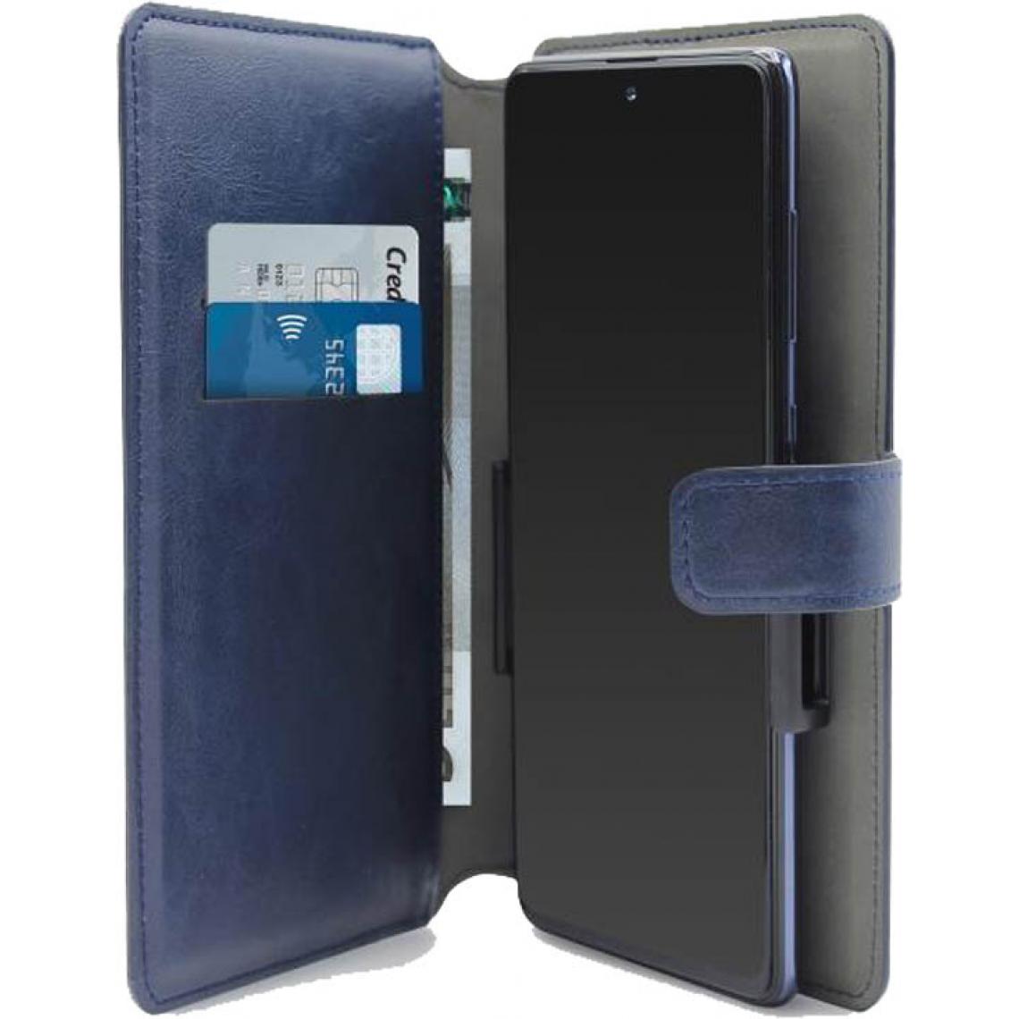 Puro - PURO PUROETUIUNIWALXXLBL - Univ Ecoleather XXL Case w/wallet Blue - Coque, étui smartphone