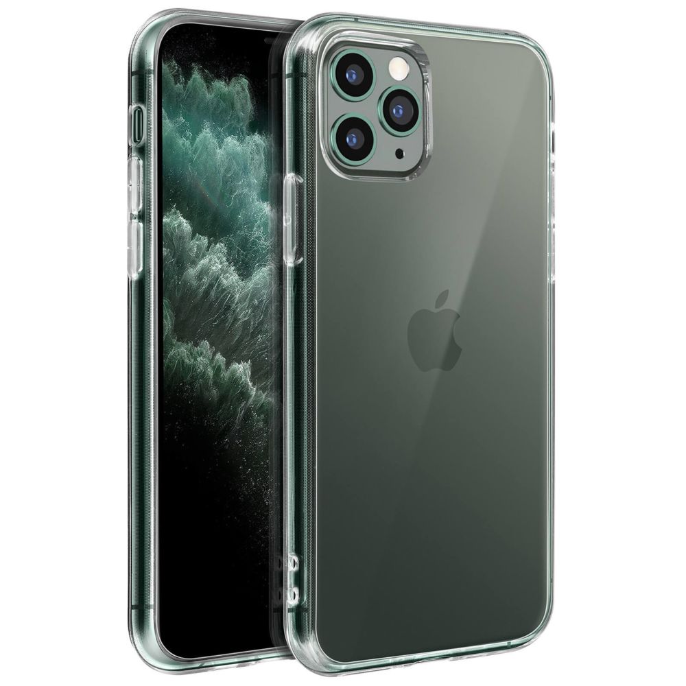 Mocca - Coque Apple iPhone 11 Pro Max Rigide Bords Antichocs Bumper Transparent - Coque, étui smartphone