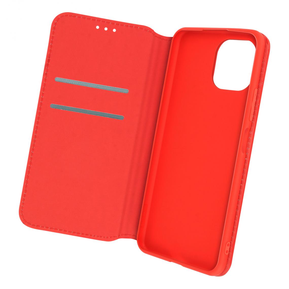 Avizar - Housse Xiaomi Mi 11 Lite et Mi 11 Lite 5G Portefeuille Fonction Support Rouge - Coque, étui smartphone