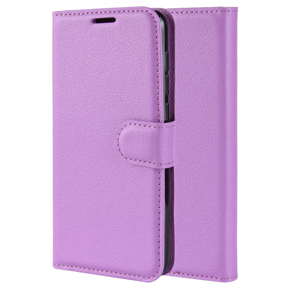 marque generique - Etui coque en cuir Folio Portefeuille anti-choc pour Redmi Note 8 - Violet - Autres accessoires smartphone