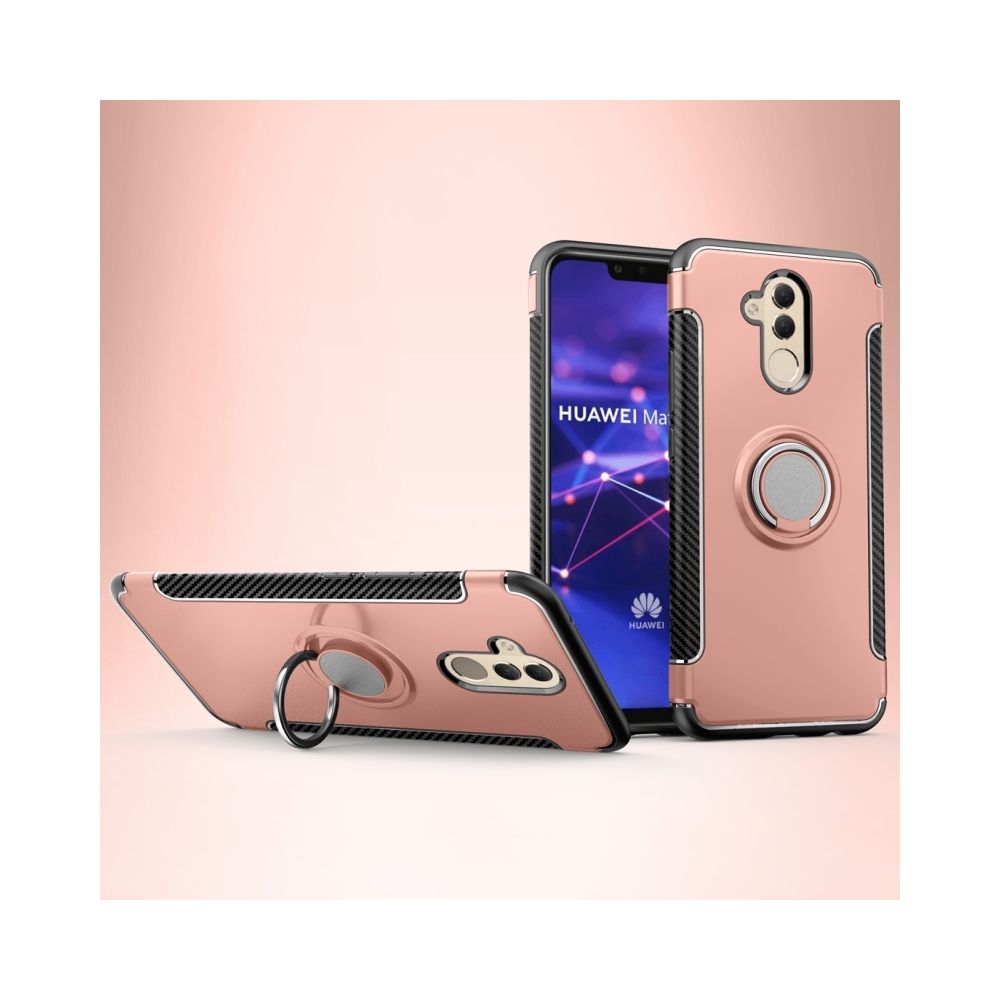 Wewoo - Etui de protection magnétique pour support de bague de rotation à 360 degrés pour Huawei Mate 20 Lite (or rose) - Coque, étui smartphone