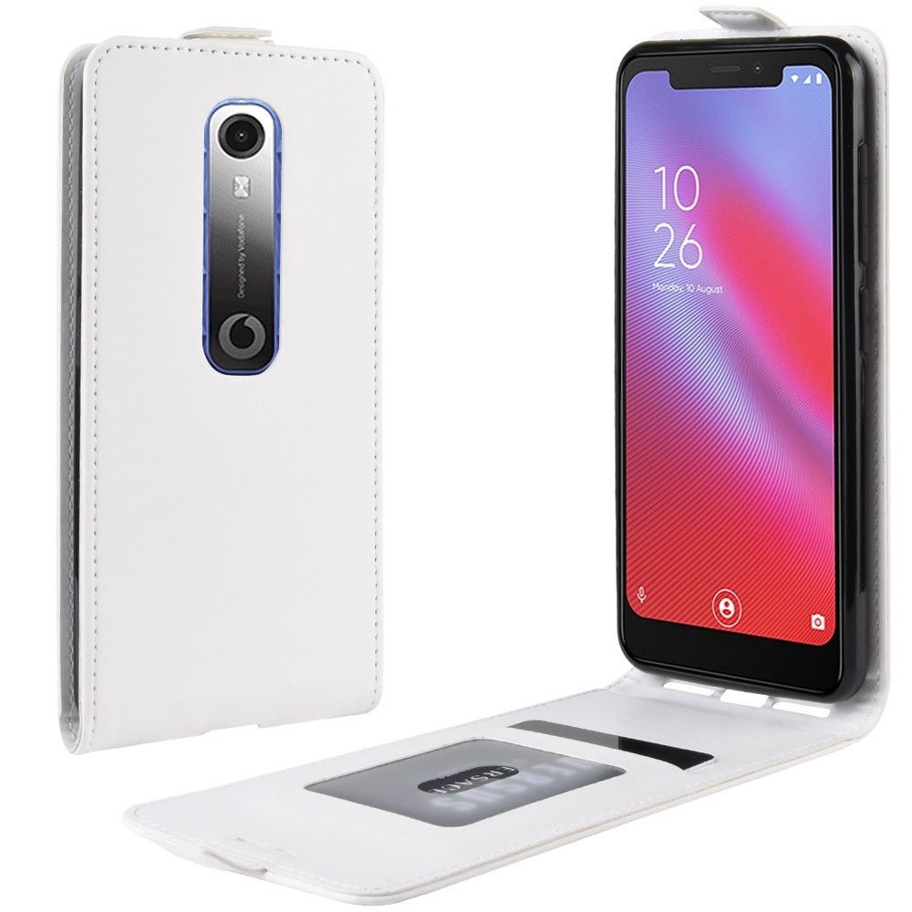 Wewoo - Coque Étui de protection en cuir à rabat vertical pour Vodafone Smart N10 / VFD 630 blanc - Coque, étui smartphone