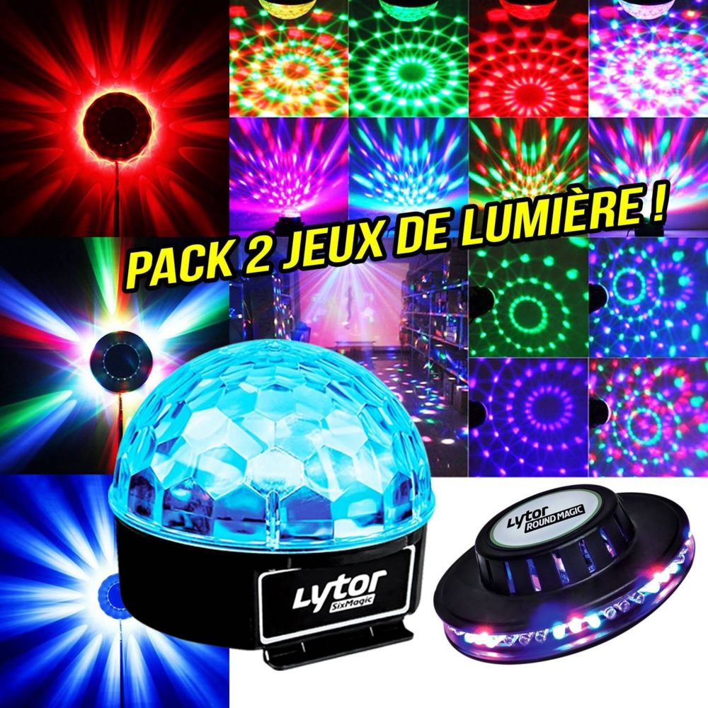 Lytor - Pack spécial fête - Jeu de lumière Effet OVNI/UFO + Dôme lumineux à LEDs RVB - Packs DJ