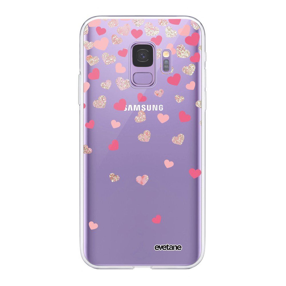 Evetane - Coque Samsung Galaxy S9 360 intégrale transparente Coeurs en confettis Ecriture Tendance Design Evetane. - Coque, étui smartphone